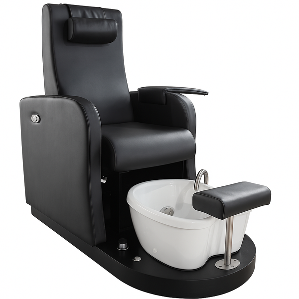 System Salon Pedicure Chair Jacuzzi Tub Electric Adjustable Backrest Black