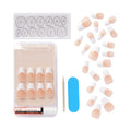 KISS Salon Acrylic French Nails KSA16, Ballerina Flexi-Fit False Nails, 28-Piece Kit