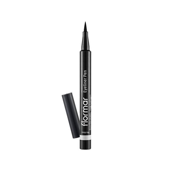 Flormar Liquid Eyeliner Pen Waterproof Smudge-Proof Rich Black #600