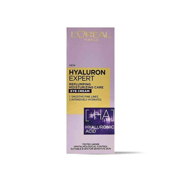 L'Oreal Paris Hyaluronic Acid Eye Cream Lightweight Hydrating Texture 15ml
