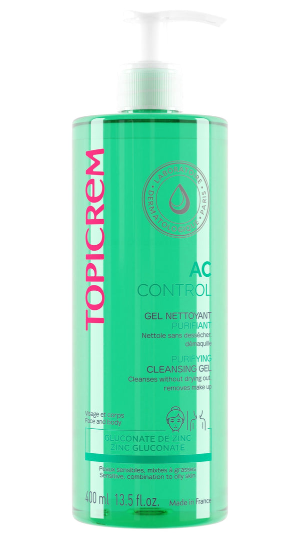 Topicrem AC Purifying Cleansing Gel Soap-Free Face Wash 400 mL