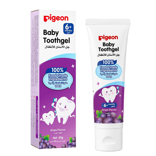 Pigeon Baby ToothGel Gel Toothpaste, Grape Flavor, 45 g