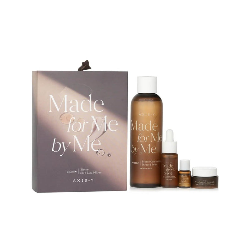 AXIS-Y 4-Piece Skincare Set Hydrating Toner Radiance Serum Panthenol Firming Concentrate Night Balm