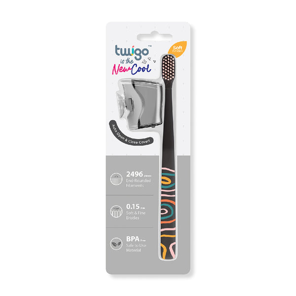 Flipper Twigo Basic Toothbrush & Cover Combo Smoke