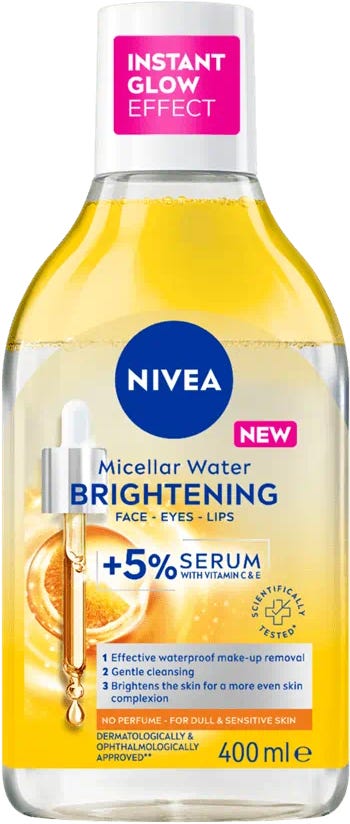 Nivea Micellar Brightening Water with Vitamin C and E for Sensitive Skin