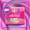 Always Skin Love Maxi Thick Large Sanitary Pads, Lavender Oil, Regular Flow, 72 Count