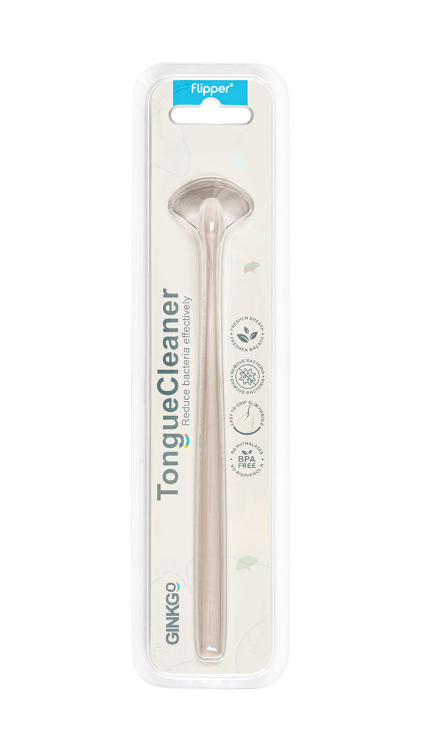 Flipper Tongue Cleaner Ginkgo Smoke Ergonomic Non-Slip Handle