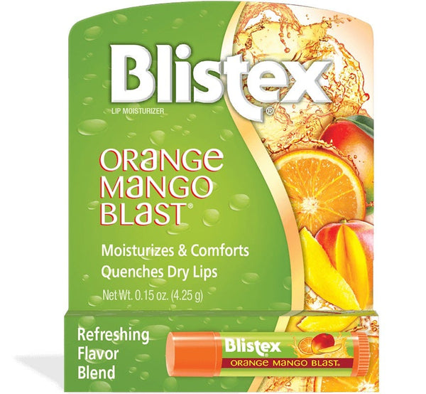 Blistex Orange Mango Blast Lip Balm Moisturizing Formula with Vitamins C & E, 0.15 oz