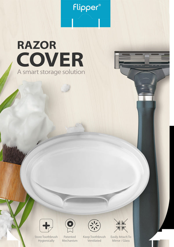 Flipper Mizo Razor Cover White Travel Case with Suction Cup