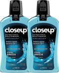 Close Up Cool Breeze Mouthwash Alcohol-Free Zinc Formula 500ml, 2 Pack