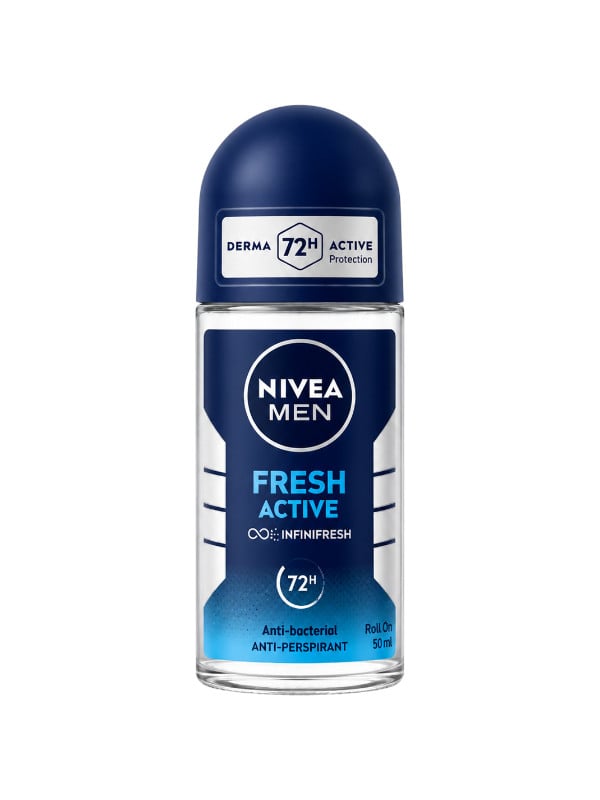 NIVEA Men Fresh Active Roll-On Deodorant Ocean Extracts 48-Hour Freshness 50ml