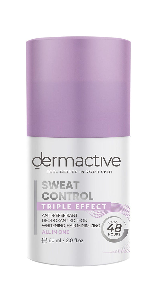 Dermactive Sweat Control Triple Effect Roll-On Deodorant Aluminum Chlorohydrate 60 ml