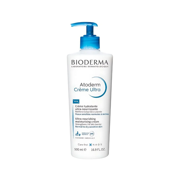Bioderma Atoderm Ultra Hydrating Cream Fragrance-Free Dry Sensitive Skin 500ml