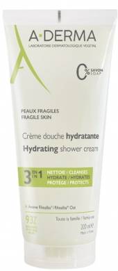 A-Derma Hydra Protective Shower Gel Moisturizing 3-in-1 Face Body Hair Wash 200 ml