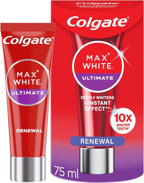 Colgate Max White Ultimate Radiance Toothpaste Dual Colour-Correct Action Mint 75 ml