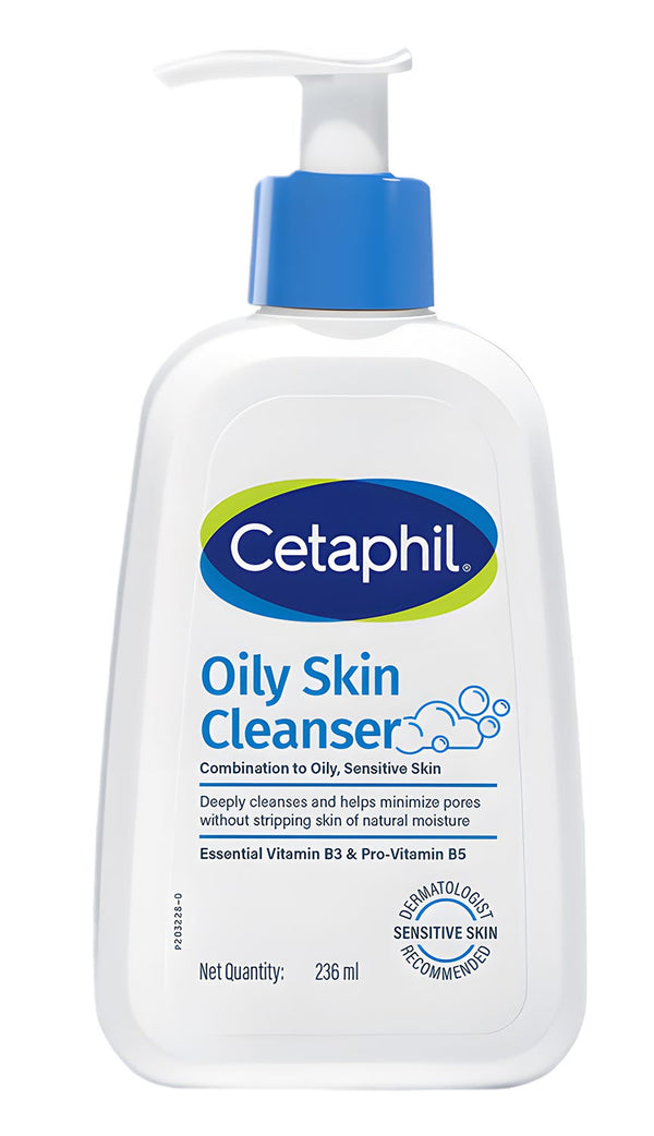 Cetaphil Oily Skin Cleanser Low-Lather Gel with Niacinamide and Panthenol 236 ml