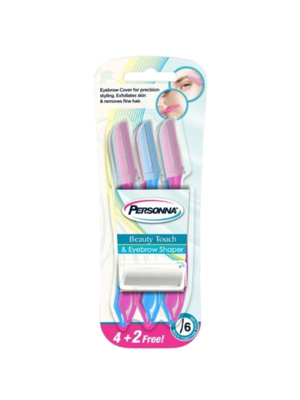 Personna Beauty Touch Face & Eyebrow Razors, Precision Grooming, 6 Pieces