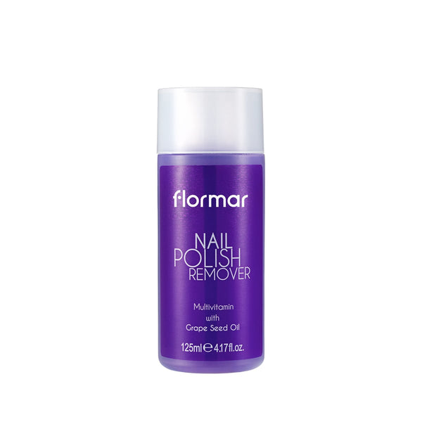 Flormar Strong Nail Polish Remover with Grape Seed Oil and Multivitamins, 125 ml