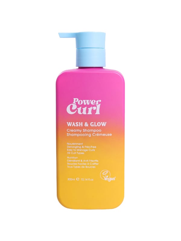 Wash & Go Power Curl Cream Shampoo Sulfate-Free Nourishing Curly Hair Shampoo 300ml