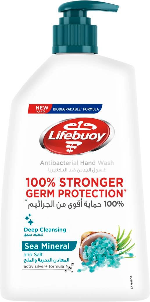 Lifebuoy Sea Mineral Hand Wash Liquid Soap Pump Bottle 450 ml