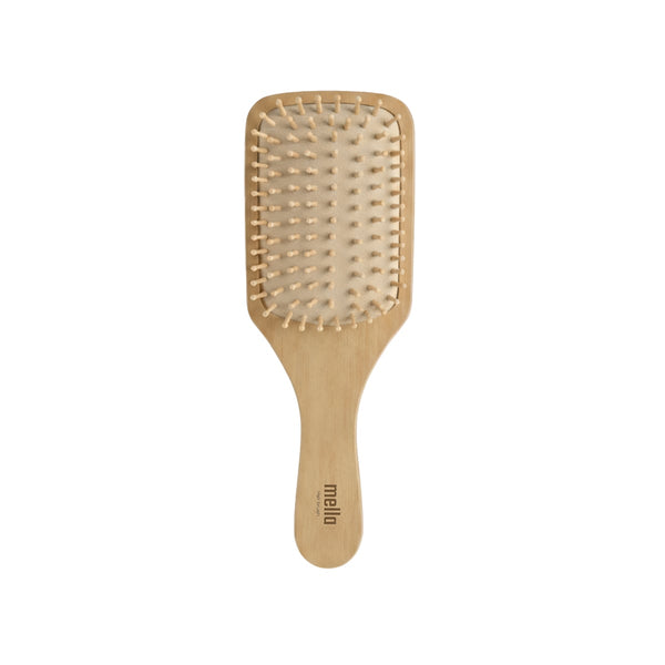 Mella Bamboo Cushion Hair Brush Anti-Static Flexible Bristles