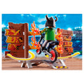 Playmobil Stunt Show Motocross Set with Motorbike, Ski Jump and Fire Wall