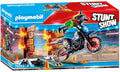 Playmobil Stunt Show Motocross Set with Motorbike, Ski Jump and Fire Wall