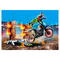 Playmobil Stunt Show Motocross Set with Motorbike, Ski Jump and Fire Wall