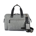 Little Story Zera Diaper Bag Tote Vegan Leather Accents Grey