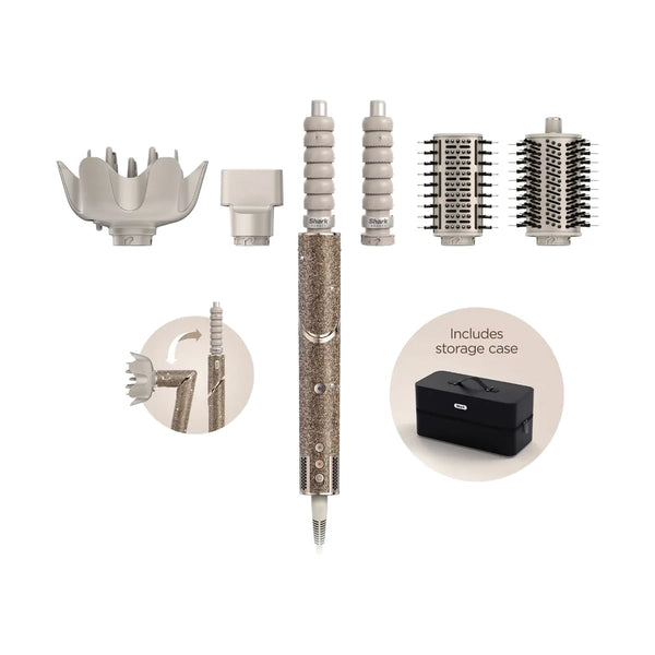 Shark FlexStyle 5-In-1 Air Styler & Hair Dryer Sparkle Gold Diamond Gift Set