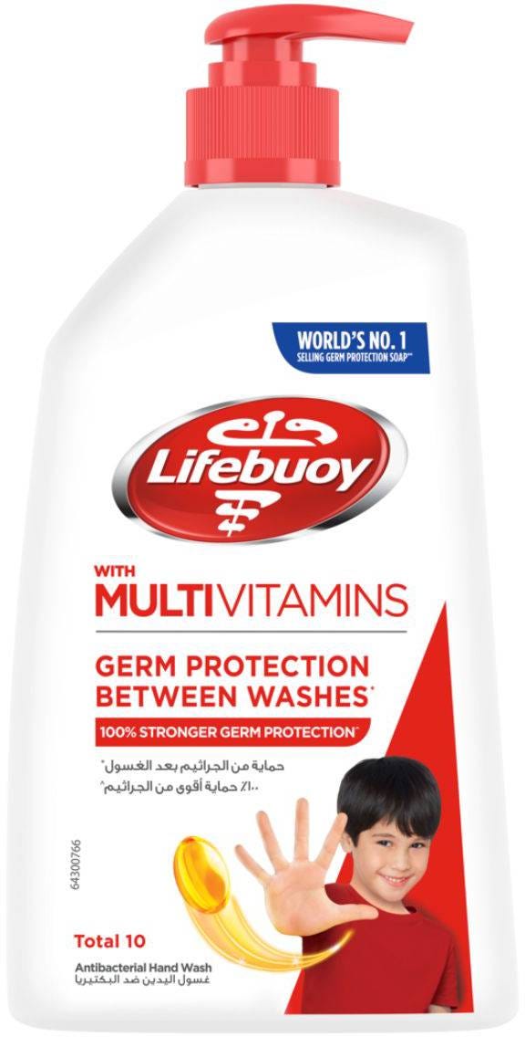 Lifebuoy Hand Wash Total 10 Liquid Cleanser Multivitamin Formula 450 ml