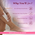 Velveta Natural Body Hair Removal Wax Strips with Coconut Oil, 20 Pieces
