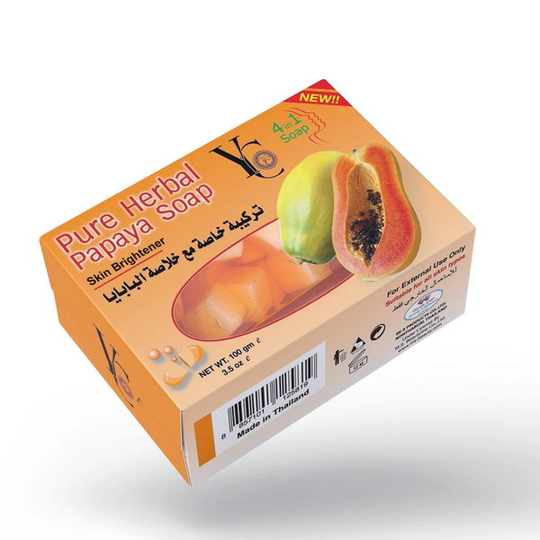 YC Pure Herbal Papaya Soap Cleansing Bar Radiance Care 100 g
