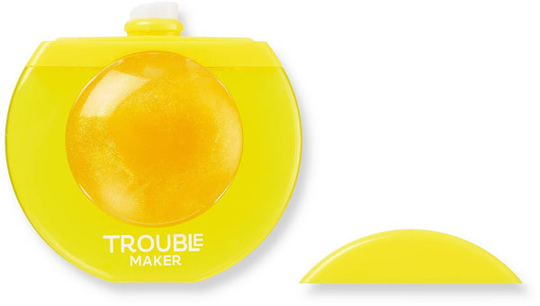 Trouble Maker Bubble Trouble Lip Gloss Glossy Finish Vitamin E Jojoba Oil Sunnie Gold