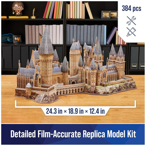 4D Puzzles Harry Potter Deluxe Hogwarts Castle 3D Model Kit 384 Pieces