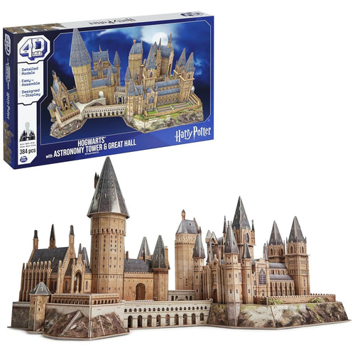 4D Puzzles Harry Potter Deluxe Hogwarts Castle 3D Model Kit 384 Pieces