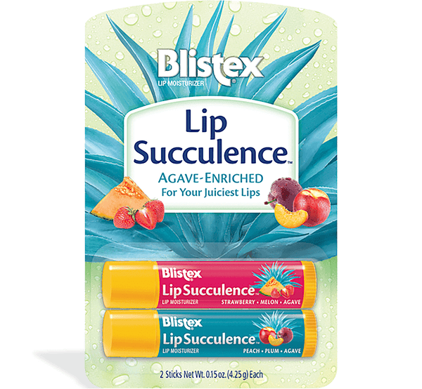 Blistex Lip Succulence Moisturizing Lip Balm Glossy Finish Shea Butter Vitamin E 2 Sticks