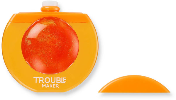 Trouble Maker Bubble Trouble Lip Gloss Sheer Shimmer Jellybean Scent Ola Orange