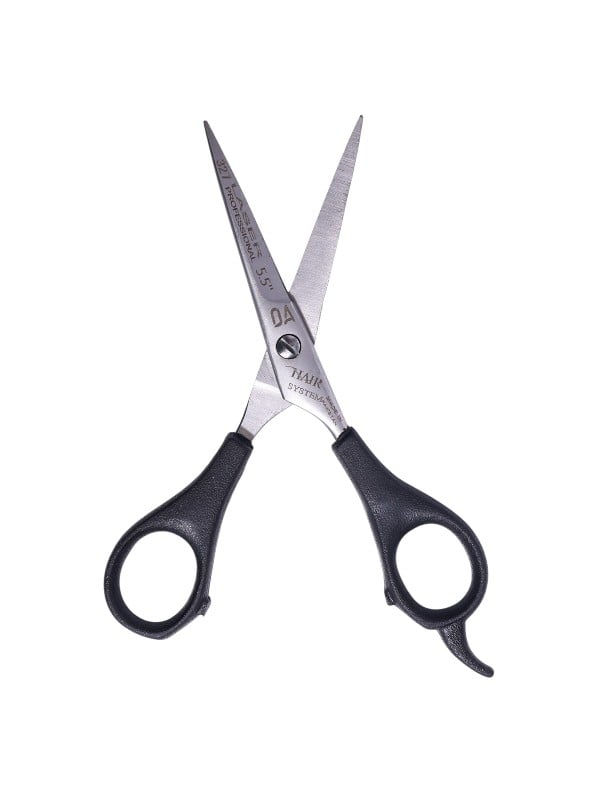 Hair System Hair Scissors Stainless Steel Plastic Handle Sand 5.5 cm