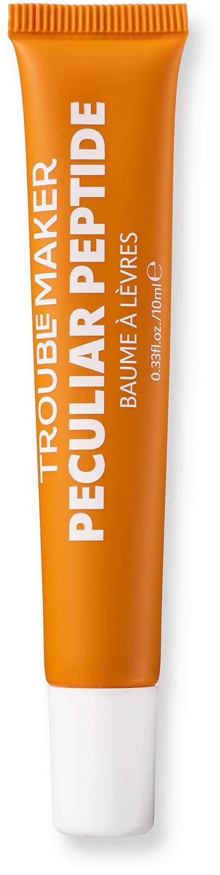 Trouble Maker Peculiar Peptide Lip Balm Natural Orange Sheer Color with Hyaluronic Acid and Vitamin E