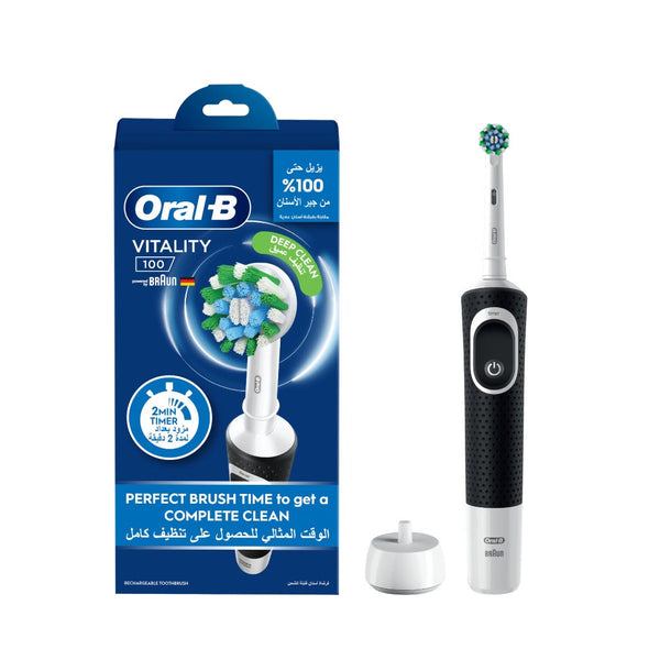 Oral-B Vitality Cross Action Rechargeable Electric Toothbrush 2D Cleaning Action 1 Count