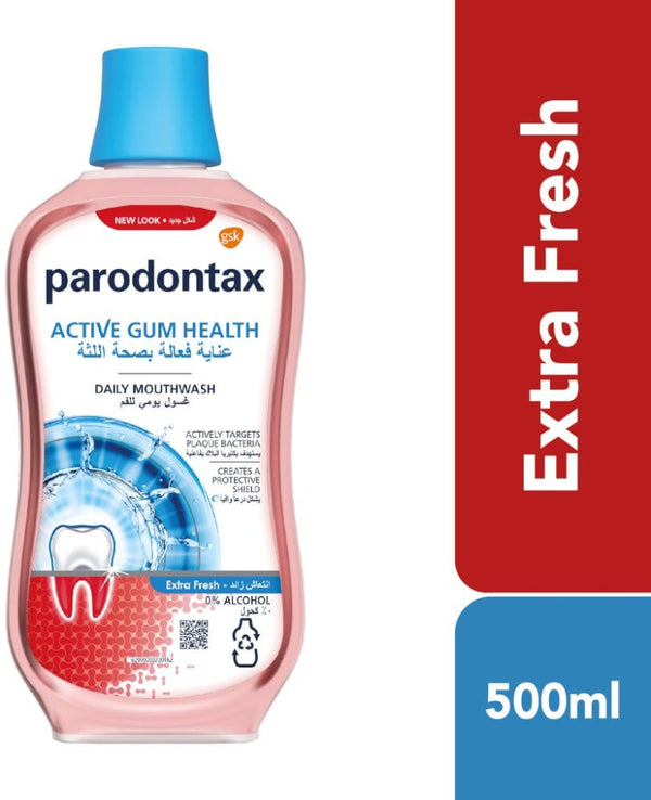 Parodontax Active Gum Health Mouthwash Extra Fresh Alcohol-Free 500 ml