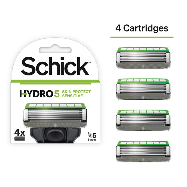 Schick Hydro5 Skin Protect Sensitive Razor Blade Refills, 5 Blades, 4 Pieces