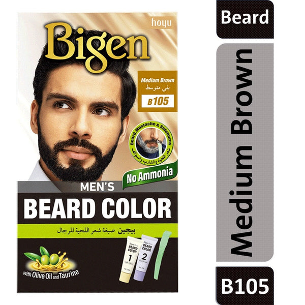 Bigen Men's Speedy Beard Color Cream Natural Medium Brown