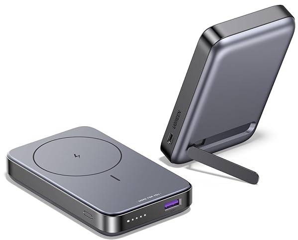 Ugreen Foldable Kickstand Magnetic Wireless Power Bank 10000mAh Gray
