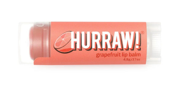 Hurraw Grapefruit Lip Balm Natural Vegan Clear Gloss Finish