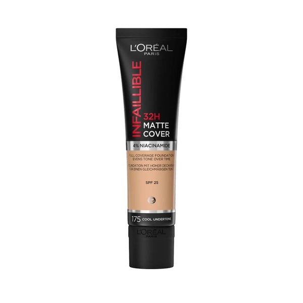 L'Oreal Paris Infallible Matte 32H Foundation Perlite Technology Cool Undertone 175, 30 ml