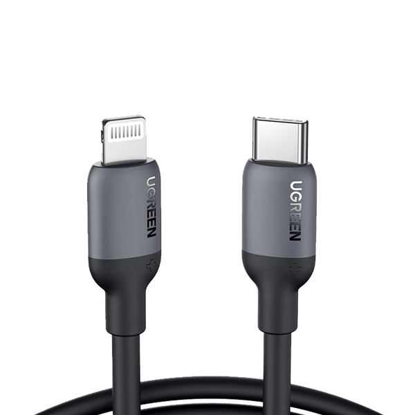 Ugreen USB-C to Lightning Silicone Cable, Black