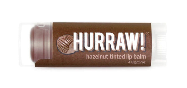Hurraw Hazelnut Tinted Lip Balm Plant-Based Color Sheer Sunset-Brown