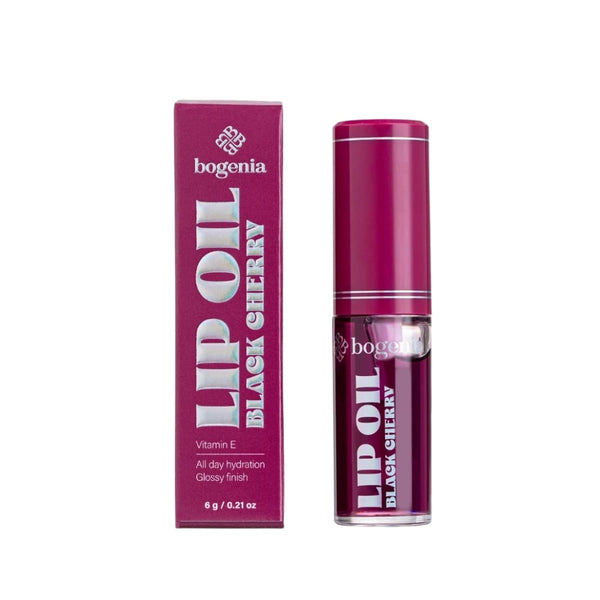 Bogenia Moisturizing Gloss Lip Oil Vitamin E 003 Black Cherry